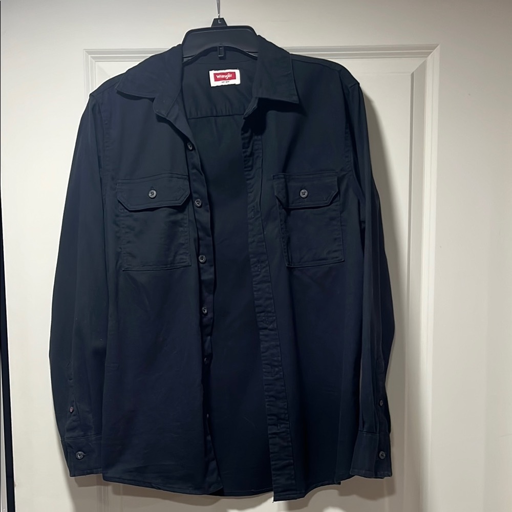 Wrangler Black Button-Up Shirt